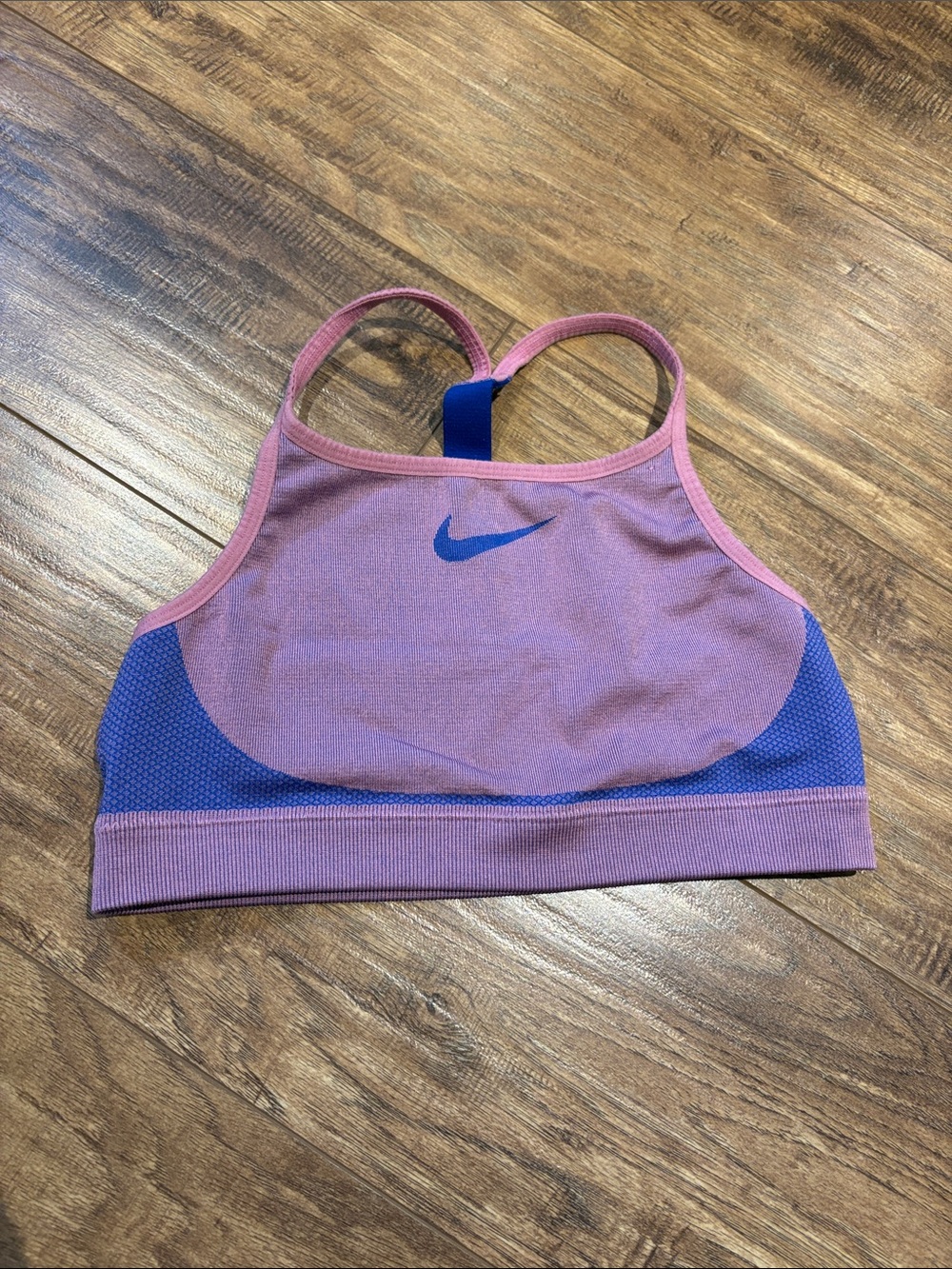 Nike Pink and Blue Racerback Sports Bra